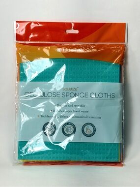 Full Circle Squeeze Cellulose Sponge Cloths, Set of 3 NEW
